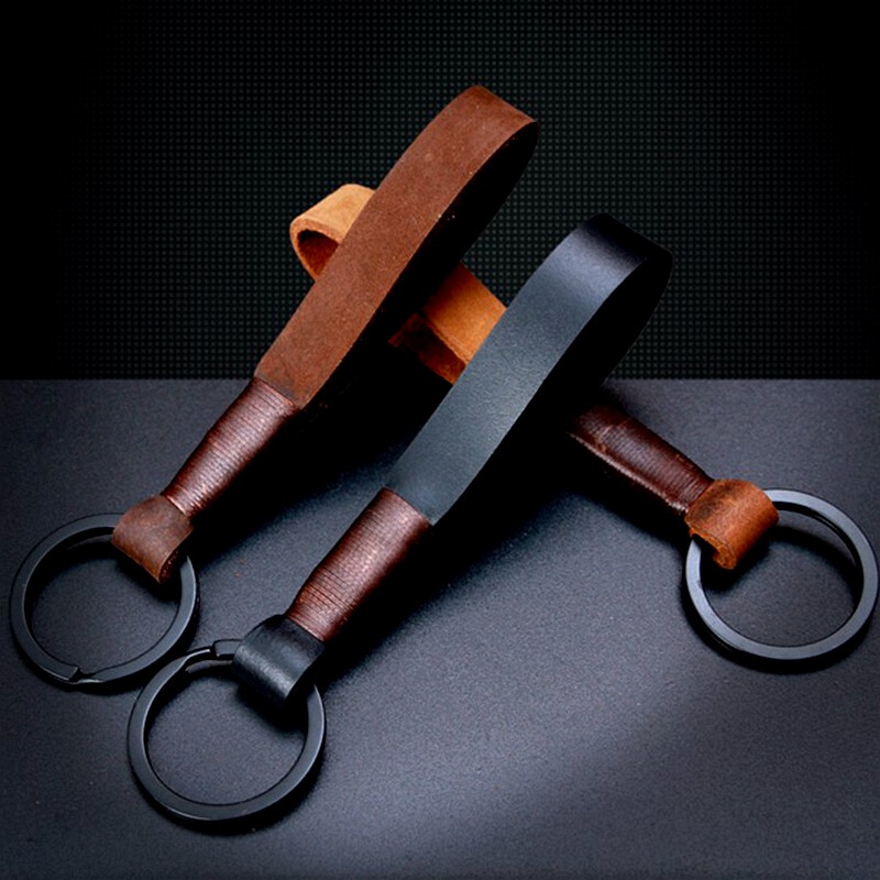 First-Layer Cowhide Keychain Creative Small Gift Keychain Couple Key Pendant Simple Cowhide Car Keychain First-Layer Cowhide Keychain Creative Small Gift Keychain Couple Key Pendant Simple Cowhide Car Keychain