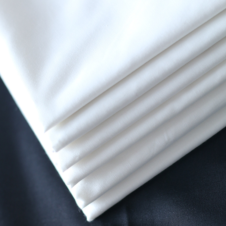 工装面料的确良布T80/C20幅宽150cm涤棉半漂白面料口袋布厂家批发