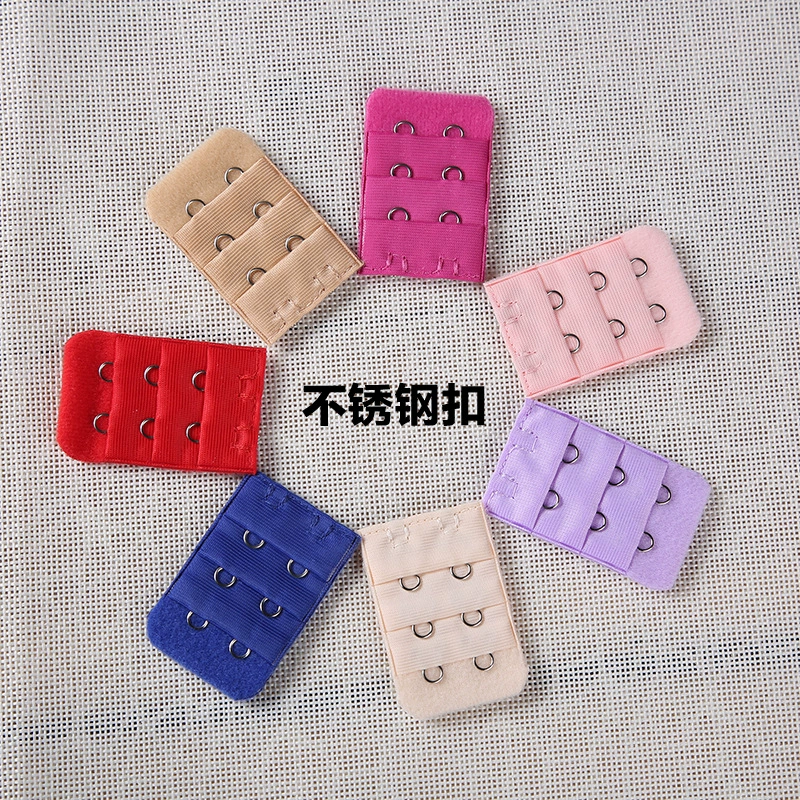 Регулятор длины бюстгальтера с тремя рядами и двумя крючками, многоцветный, для женского нижнего белья, доступен в 18 цветах.