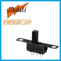 厂家直销拨动开关 SS-12F34三脚二档 带螺丝固定孔1P2T 滑动开关