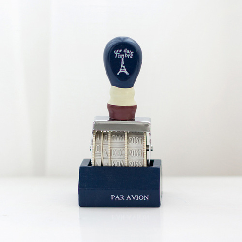 Retro date stamp, special for pocketbook, zakka style imitation postmark effect, wooden stamp, roller stamp