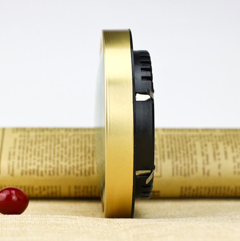 Temperatura y humedad barómetro grande barómetro reloj logotipo personalizado regalo fino Tesla