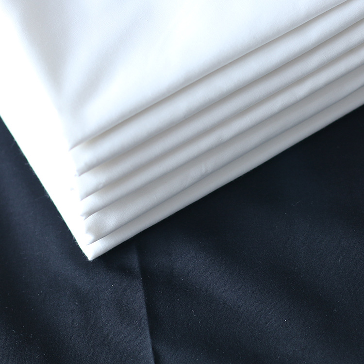 45*45纱支工装面料的确良布涤棉半漂白面料口袋布厂家供应批发