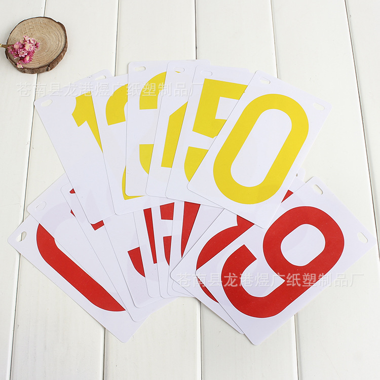 Factory Direct Sales Table Tennis Competition Scoring Card Environmentally Friendly Plastic PVC Scoring Card Fraction PVC Card