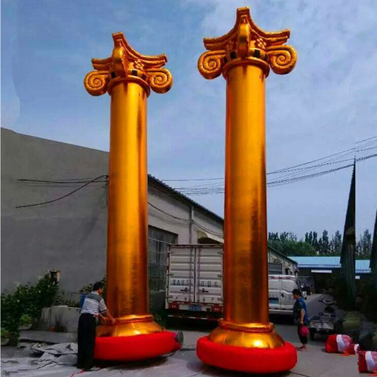厂家批发现货6米8米灯笼柱新款婚庆庆典罗马柱充气立体盘龙柱