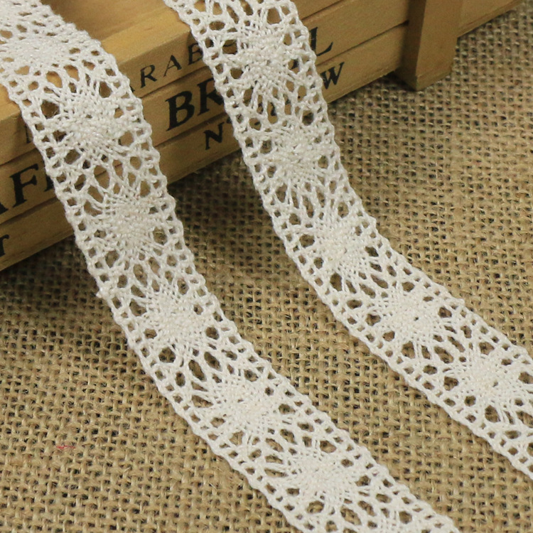 爆款2.2厘米双直边棉线蕾丝 桌布垫沙发垫修饰花边 窗帘辅料批发