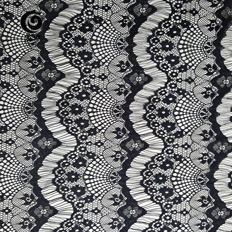 黑色睫毛网布 锦氨网布童装女装 网布纺织辅料睫毛蕾丝花边批发
