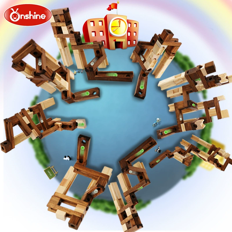 Деревянная умная игрушка, конструктор на рельсах, DIY