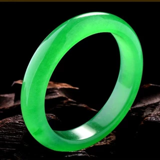 批发 冰种阳绿手镯 石英岩玉手镯 女款镯子晶莹玛瑙玉器