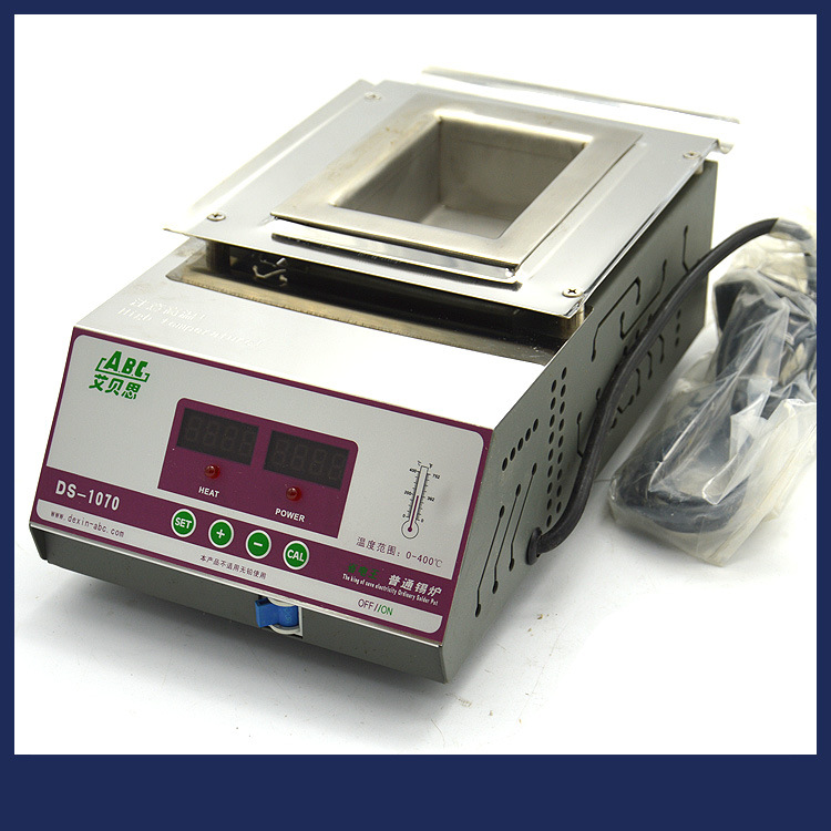 厂家直销ABC无铅环保不锈钢熔锡炉台式1070数显耐高温手浸锡炉台