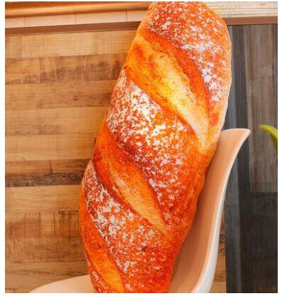 Factory direct sale of a creative simulated bread pillow plush birthday gift with printable logo QR code on dropshipping