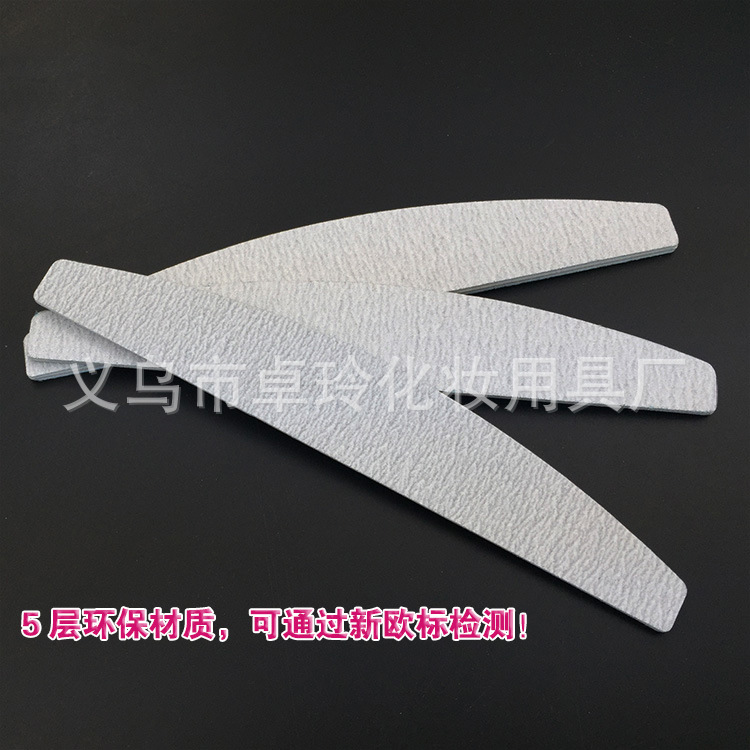 Durante todo el año en stock Archivo de rayas de cebra Super resistente al desgaste recubrimiento manicura frotar tira de cuchillo en forma de tira de arena blanca gris