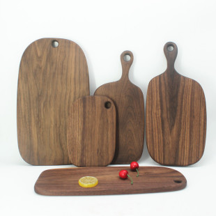 Black walnut chopping board bread board sushi board wooden tray pizza board chopping board can be engraved LOGO