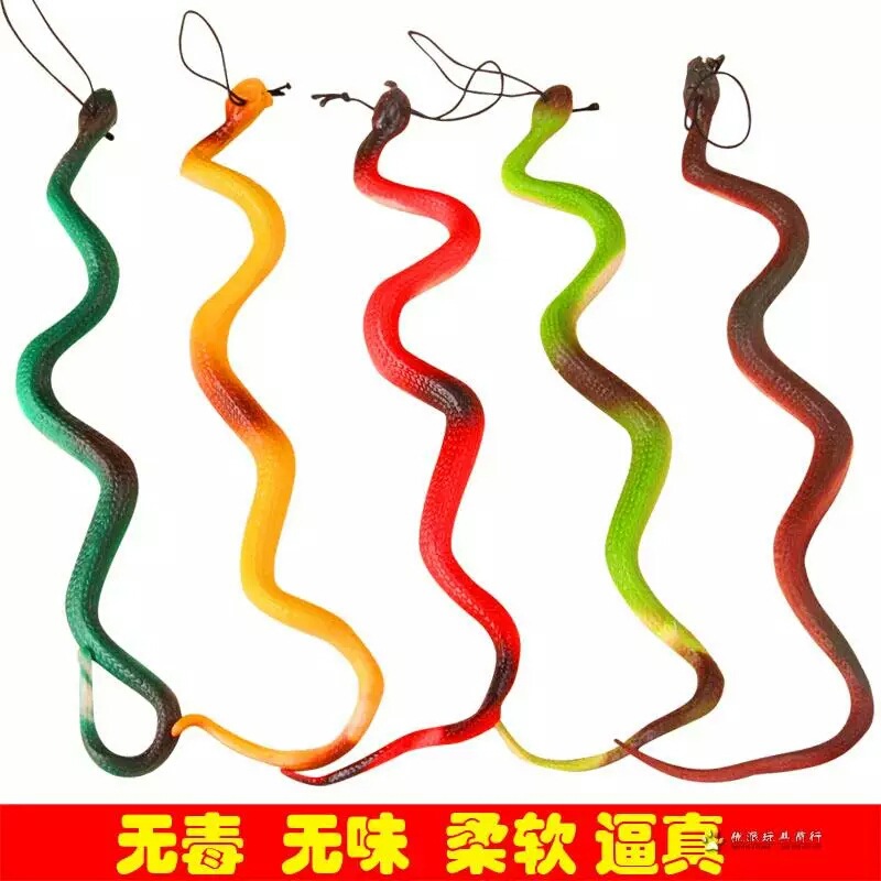 168,42 simulación pequeña serpiente de goma falsa serpiente colgante puesto juguete susto juguete al por mayor image 2