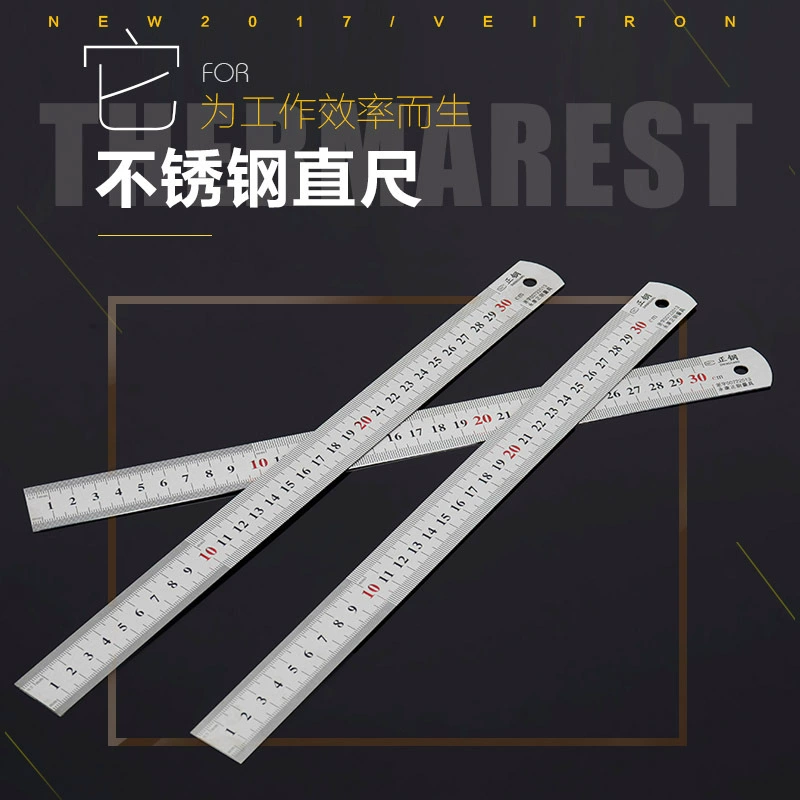 Производители продают утолщенные метрические дюймовые линейки из нержавеющей стали Офис Студент рисунок линейка