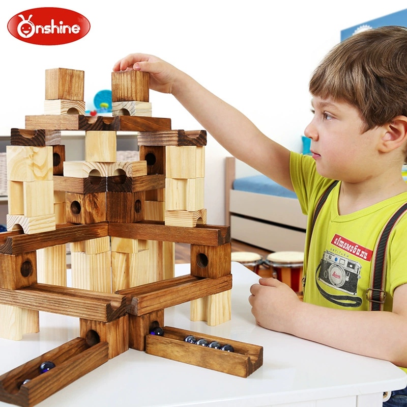 Деревянная умная игрушка, конструктор на рельсах, DIY