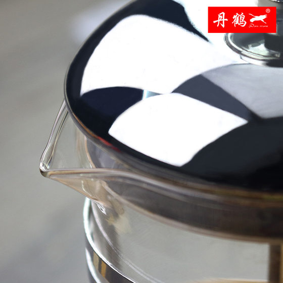 Stainless Steel Glass Coffee Pot Hand Coffee Pot French Coffee Pot Fine Strainer Tea Maker Glass Teapot