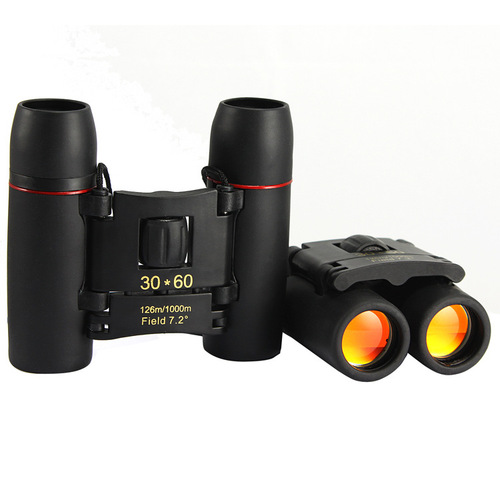 AliExpress Hot Sale 30x60 High Definition Red Film Pocket Binocular Low Light Night Vision Outdoor Cross-Border Telescope