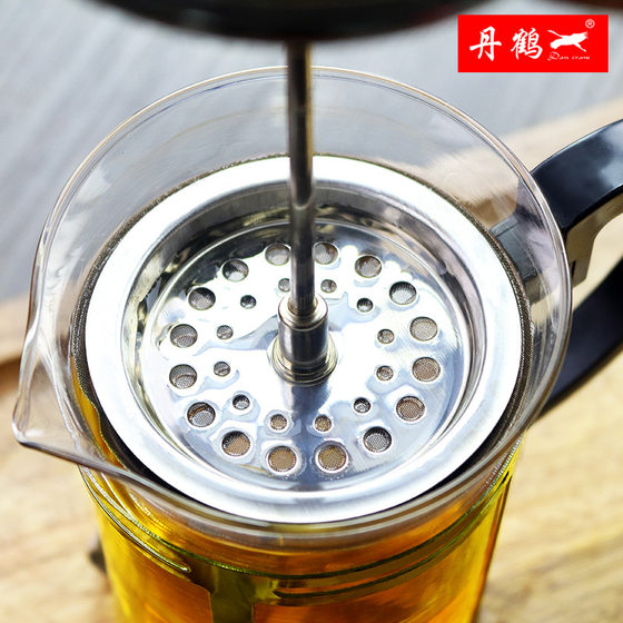 Stainless Steel Glass Coffee Pot Hand Coffee Pot French Coffee Pot Fine Strainer Tea Maker Glass Teapot