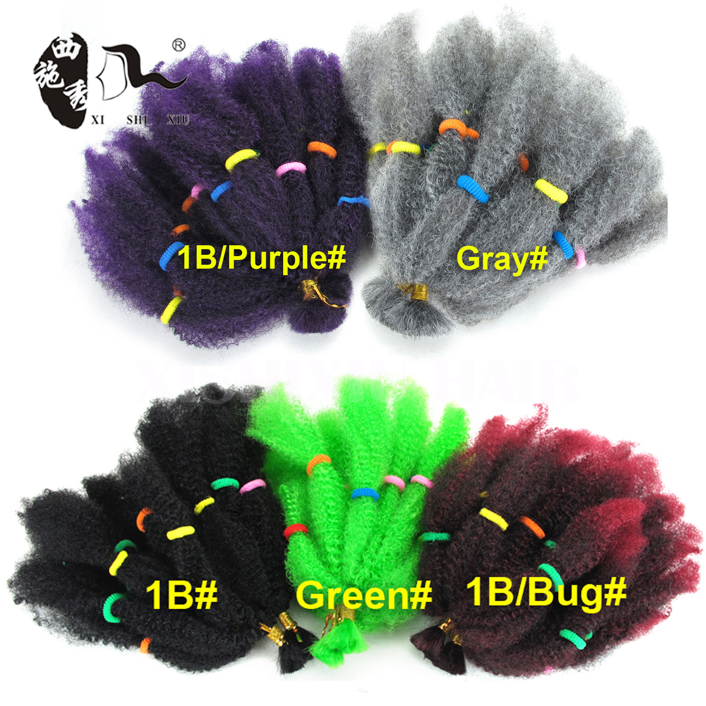 AliExpress Foreign Trade Chemical Fiber Wig afro kinky bulk Caterpillar Hair Extending Large Braid African Dirty Braid