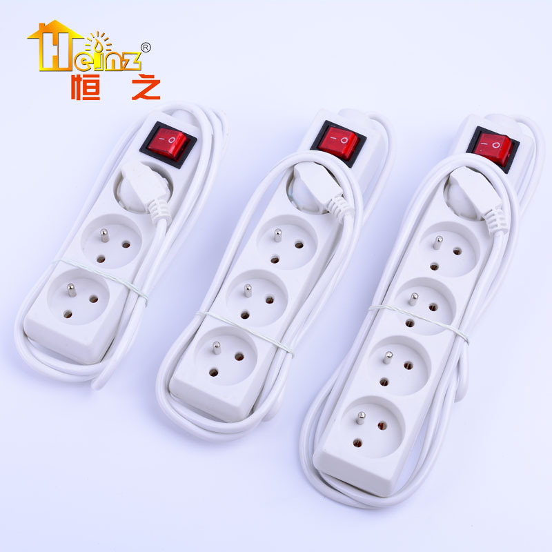 专业生产外贸原单法式 法规 法标 多孔接线排插 带1.5米线插座