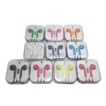 彩色耳机适用于苹果iphone6手机线控带麦入耳式3.5mm运动礼品耳机
