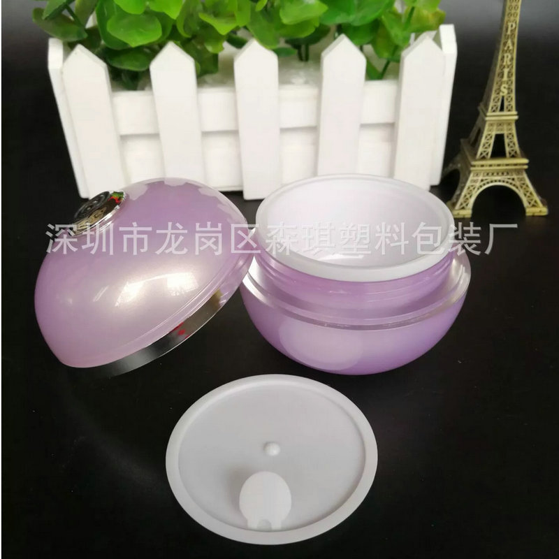 亚克力碗形亮面膏霜瓶厂家热卖50克 水晶圆角瓶 碗形膏霜瓶