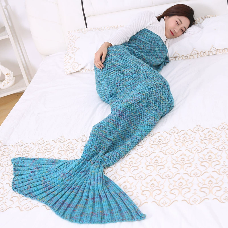 Knitted duvet, sofa, mermaid