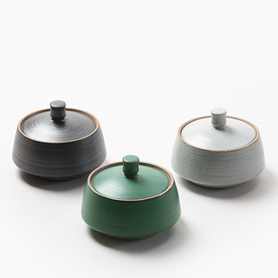Tea Cans Ceramic Large Kiln Change Awakening Tea Pans Coarse Pottery Storage Tea Storage Pans Tieguanyin Packaging LOGO