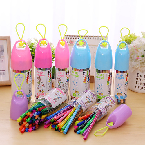 2017 new student creative washable watercolor pen cartoon cute 12 24 36 lucky bottle wholesale T