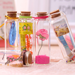DIY Gift Lucky Bottle Retro Twelve Zodiac Wish Bottle Cork Glass Bottle Cork Label Floating Bottle