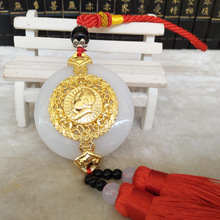 汽车挂件厂家批发 玉镶玉毛主席车挂 高端汽车内饰用品 挂饰吊坠