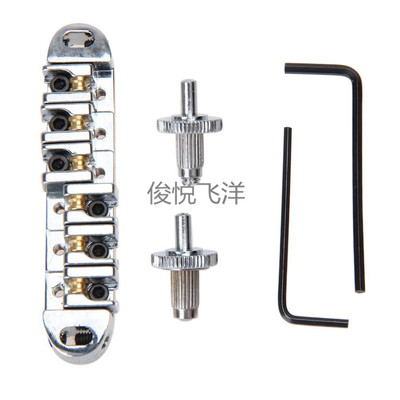 厂家批发 6弦银色滚轮滚轴LP琴桥拉弦板电吉他上弦桥