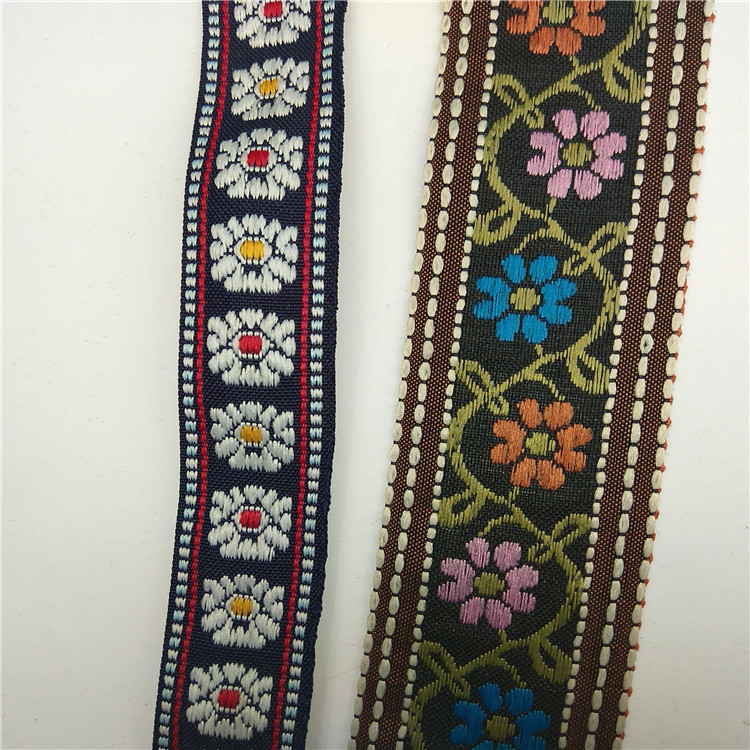电脑民族风提花织带彩色DIY涤纶家纺织带