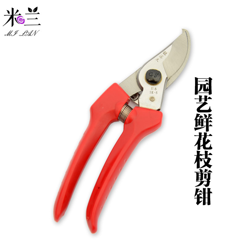 Milan nuevo material de embalaje de flores al por mayor flores ramas de frutas tijeras de podar herramientas de jardinería tijeras florales