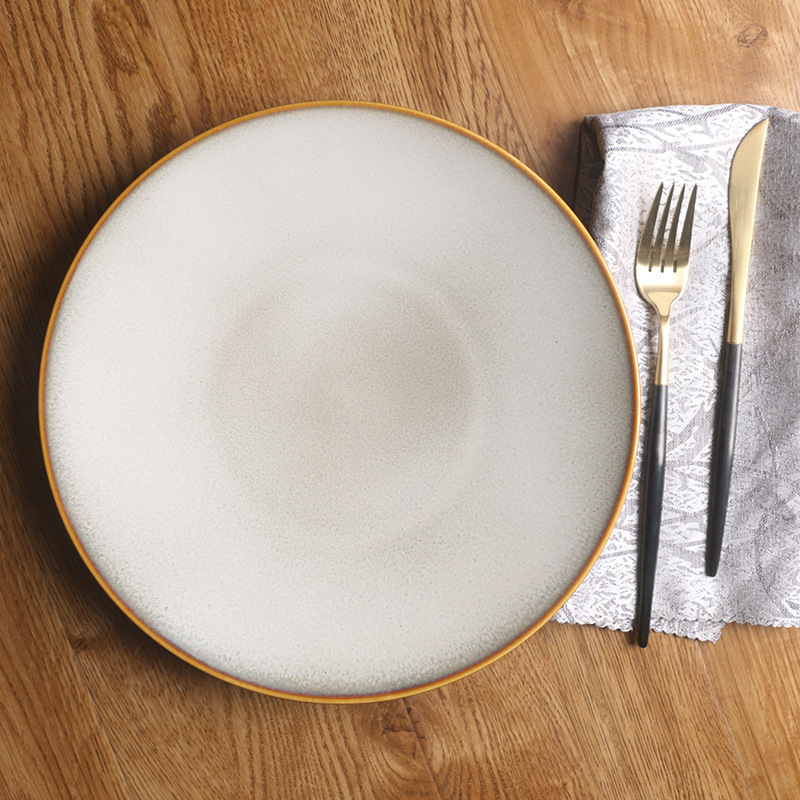 Hotel supplies tableware ceramic plate Western plate steak plate fruit plate retro Daily Plate pasta plate Hotel supplies tableware ceramic plate Western plate steak plate fruit plate retro Daily Plate pasta plate