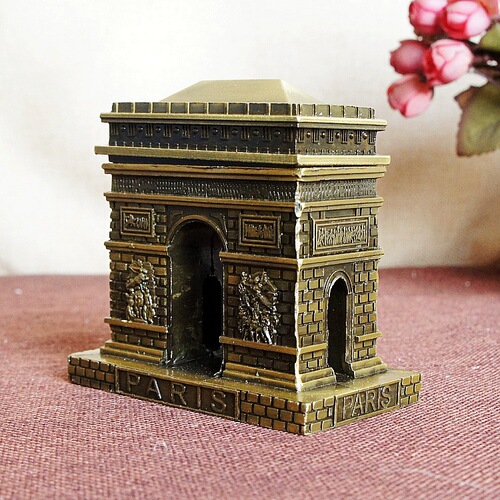 Paris Arc de Triomphe model, French tourist souvenirs, handicrafts, world-famous building models, ornaments and gifts