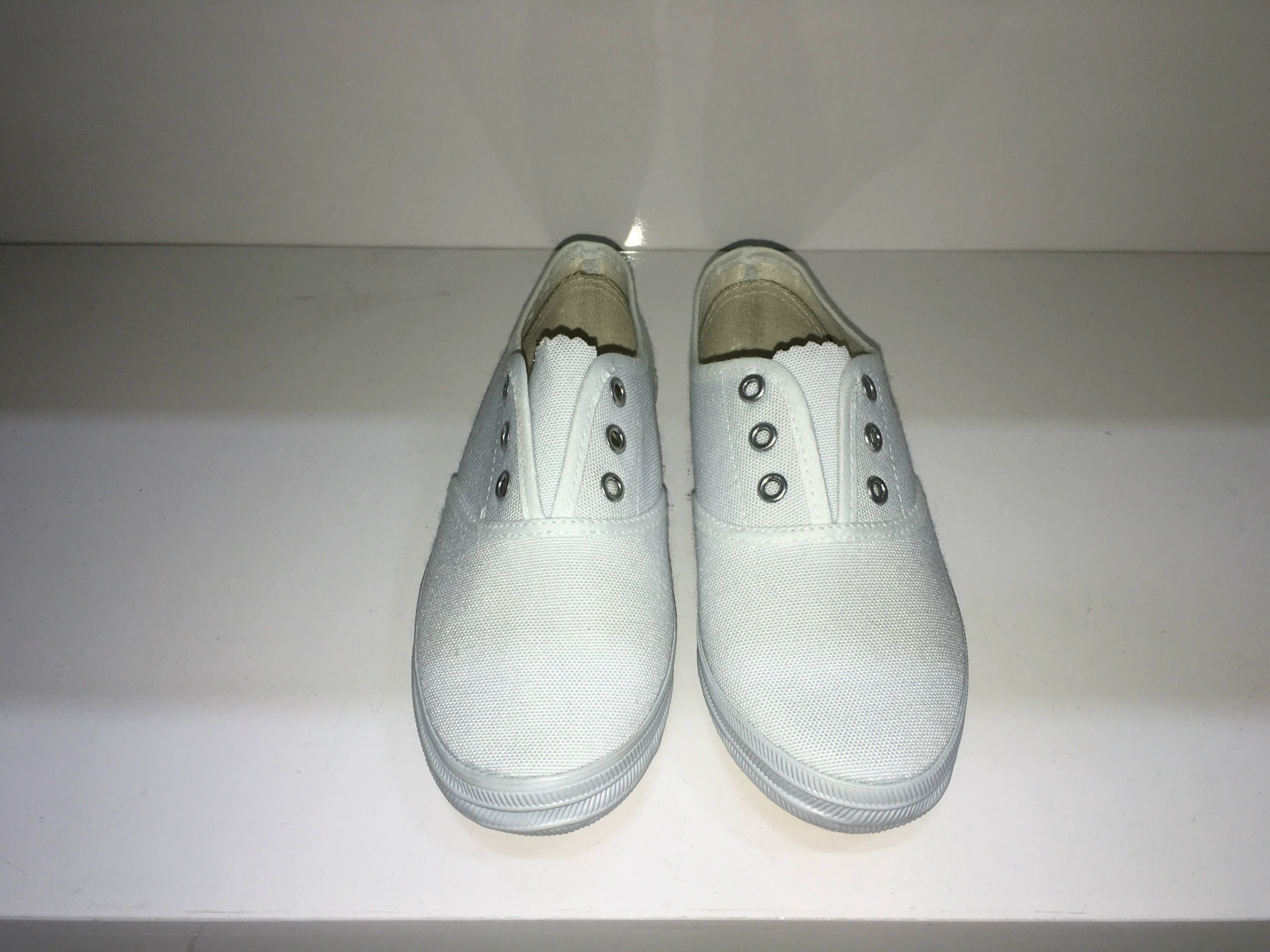 Детские белые текстильные туфли для раннего возраста