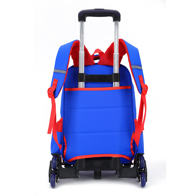 Mochila escolar con ruedas de Spider-Man para niños de 6 a 12 años, Tractor de 2 a 5a generación, descuento extraíble