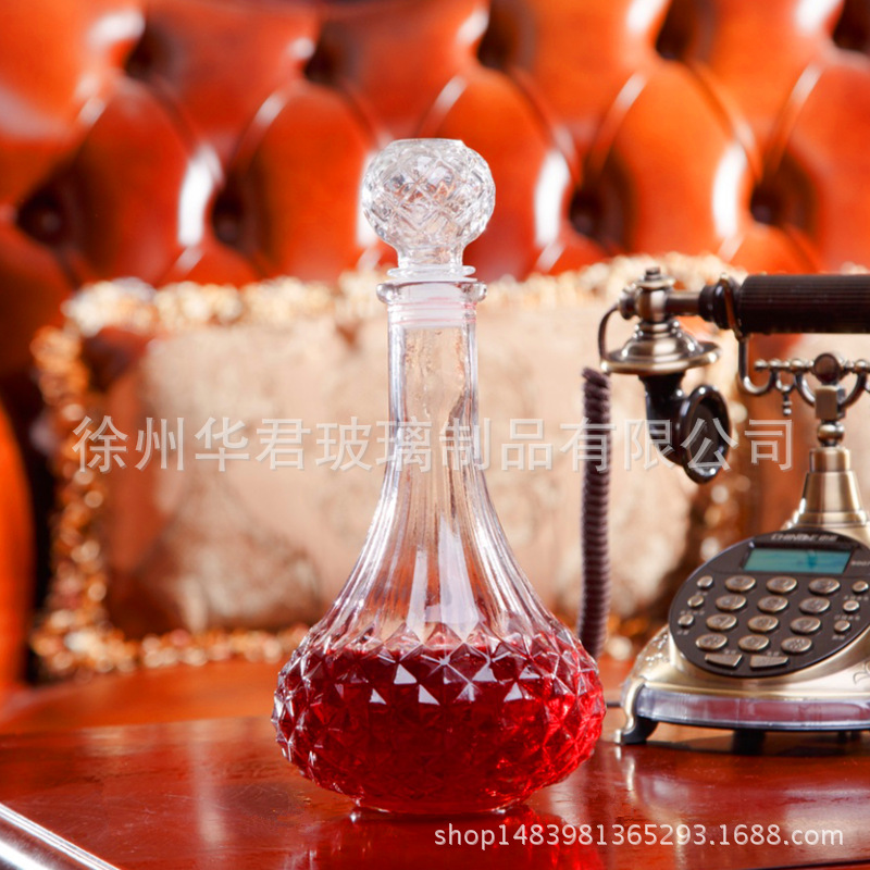 葡萄酒瓶酒樽瓶红酒瓶 空瓶子酒柜装饰玻璃酒瓶鸡尾酒醒酒器