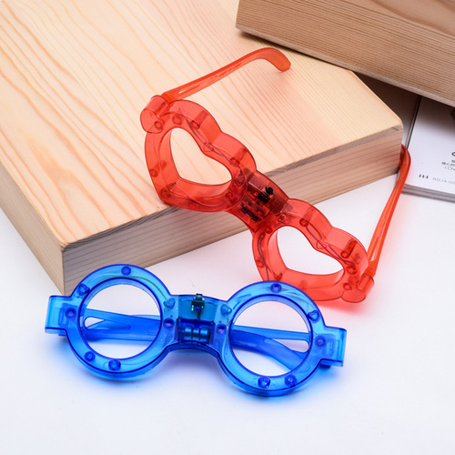 Glowing Glasses LED Blinds Glitter Butterfly Spider-Man Eyes Children's Hot Selling Street Stall Toys Wholesale