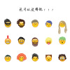 Apple EMOJI Emoticon Sticker EMOJI Sticker Handbook Diary Decoration Emoticon Patch 12 pieces