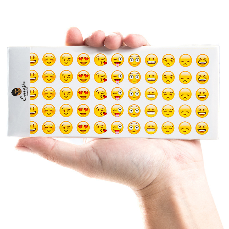 Apple Emoji pegatinas versión horizontal Emoji pegatinas Diario decorativo Emoji pegatinas 12 piezas un conjunto