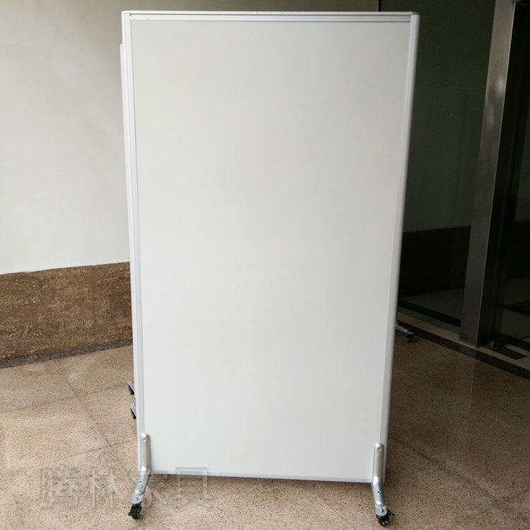 带轮子活动宣传展板 学校学生书画展板屏风 可扎针软木KTV移动板