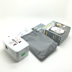 Cross-border supply source Dual USB multi-country travel adapter Multi-function USB converter plug Travel adapter