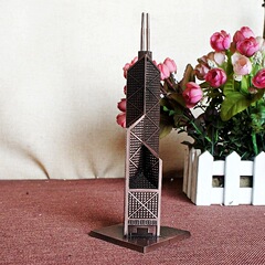 Bank of China Tower Hong Kong Tourist Metal Craft Ornament Alloy Building Model Home BoC Tower