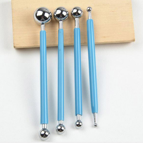 Pill stick, stainless steel ball mold 4-piece set, baking fondant cake decoration tools, clay making DIY