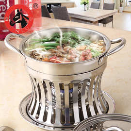 金驴不锈钢怡宝酒精炉 单人自助迷你小火锅野营户外液体酒精炉套