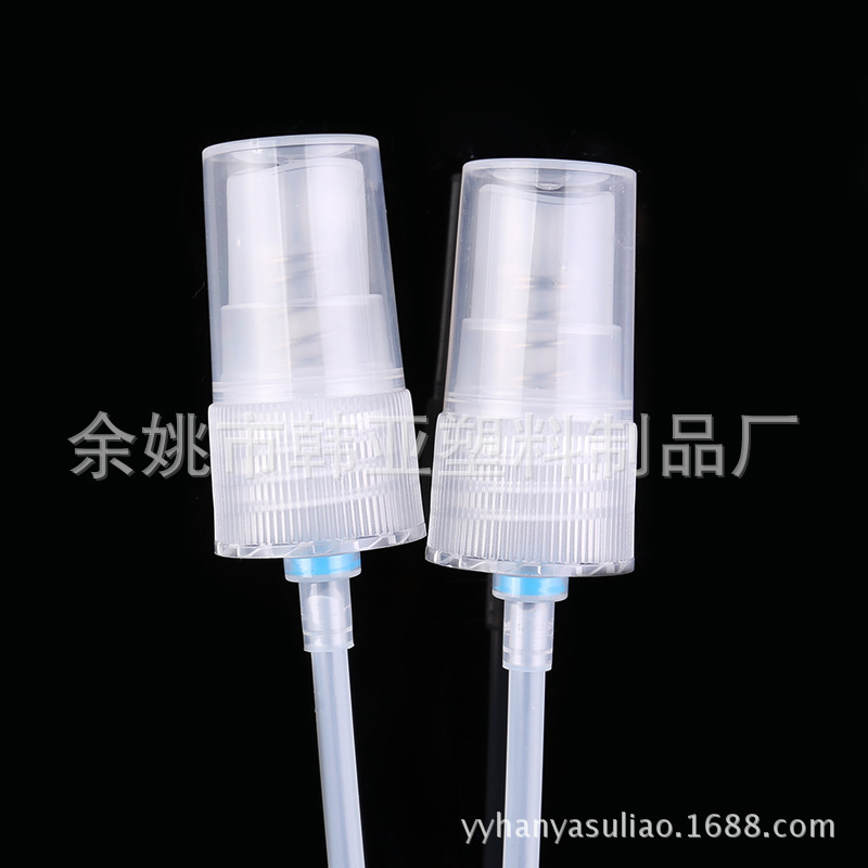 厂家供应18/410外置弹簧喷头 塑料透明按压式泵头 乳液精华喷头