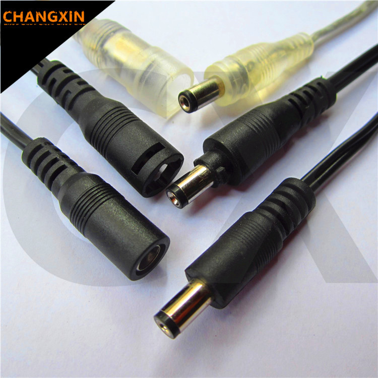 厂家供应DC线5.5*2.1公母插头线 DC线防水5.5*2.1两芯电源线